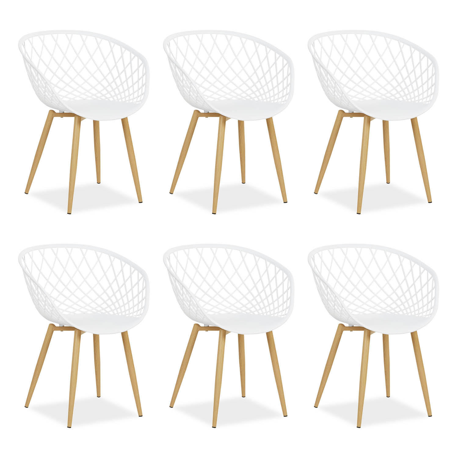 Homestyle4u Gartenstuhl Weiß 62x80x57 cm