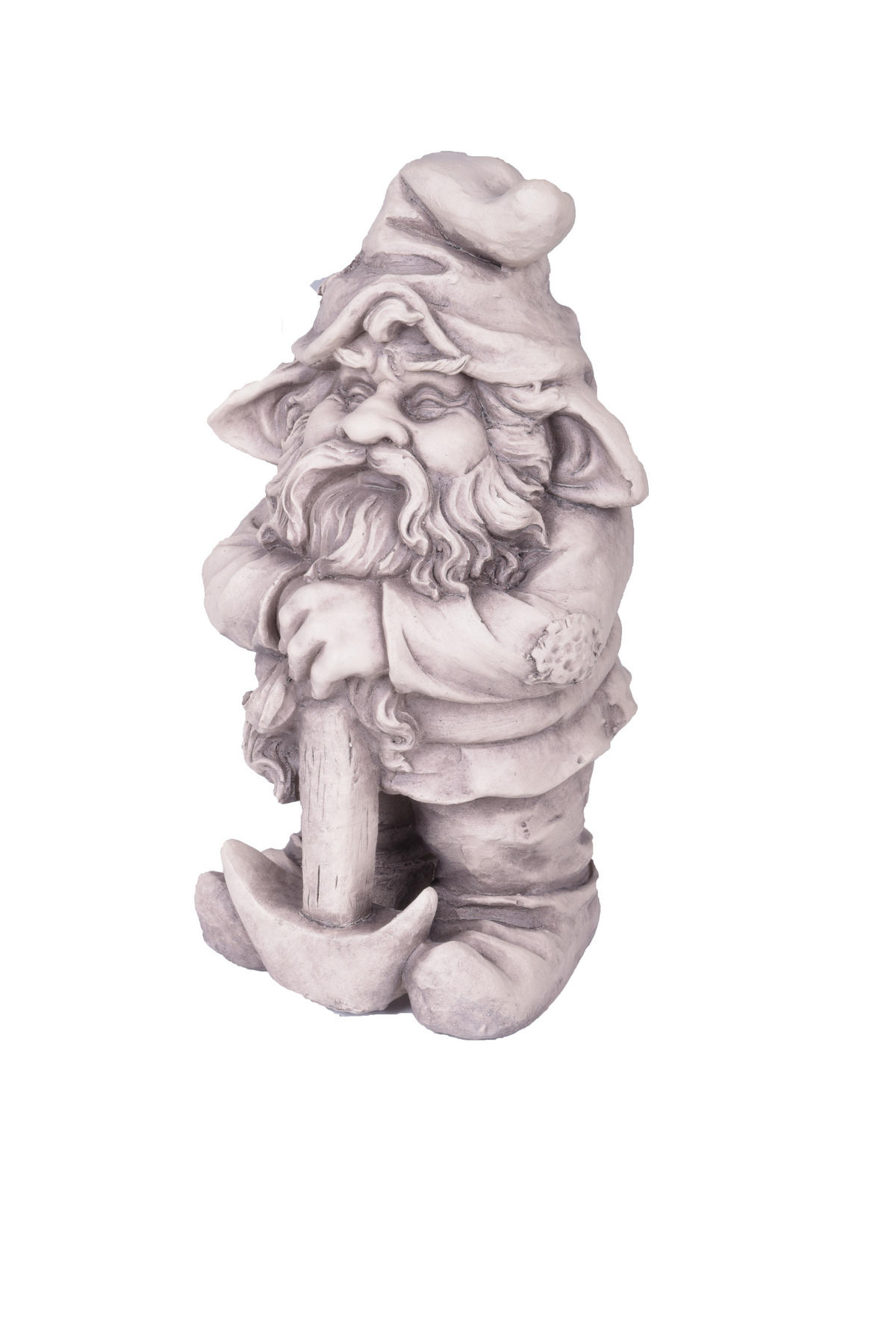 GARTENFIGUR Theo Zwerg Weiß 39x19x22cm - Weiß, Kunststoff (19/39/22cm) - DELUKE