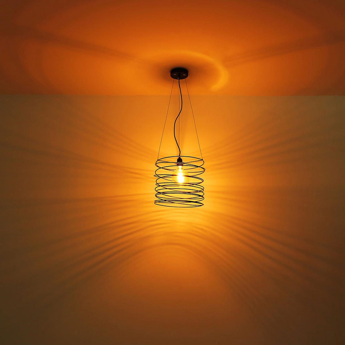 LED HÄNGELEUCHTE Metall Schwarz matt - Schwarz, Metall (35/35/128cm) - Globo Lighting