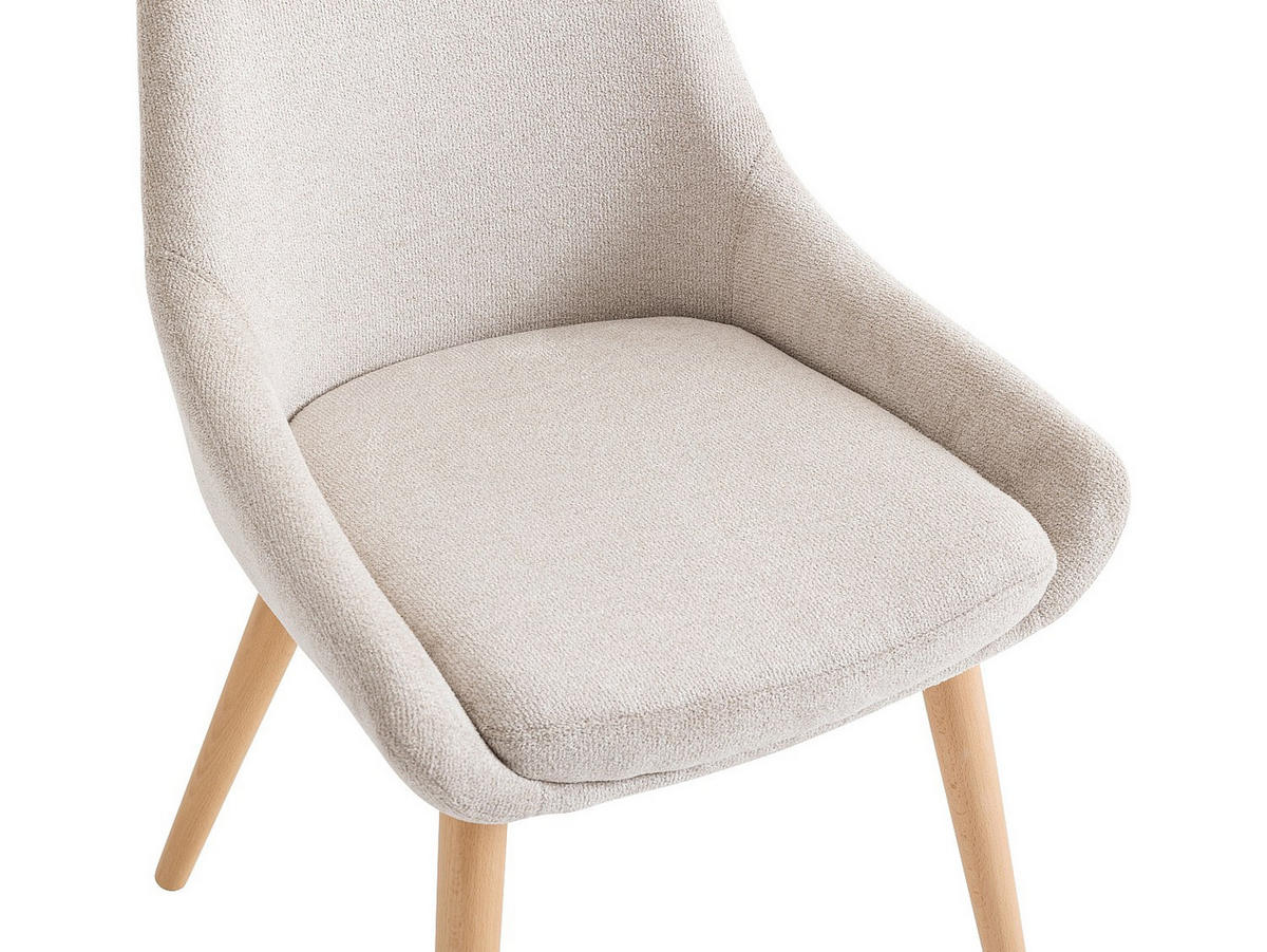 STUHL - 49 x 56 - stoff - beige Masurie - Beige, Textil (49/85.5/56cm) - Vente-Unique