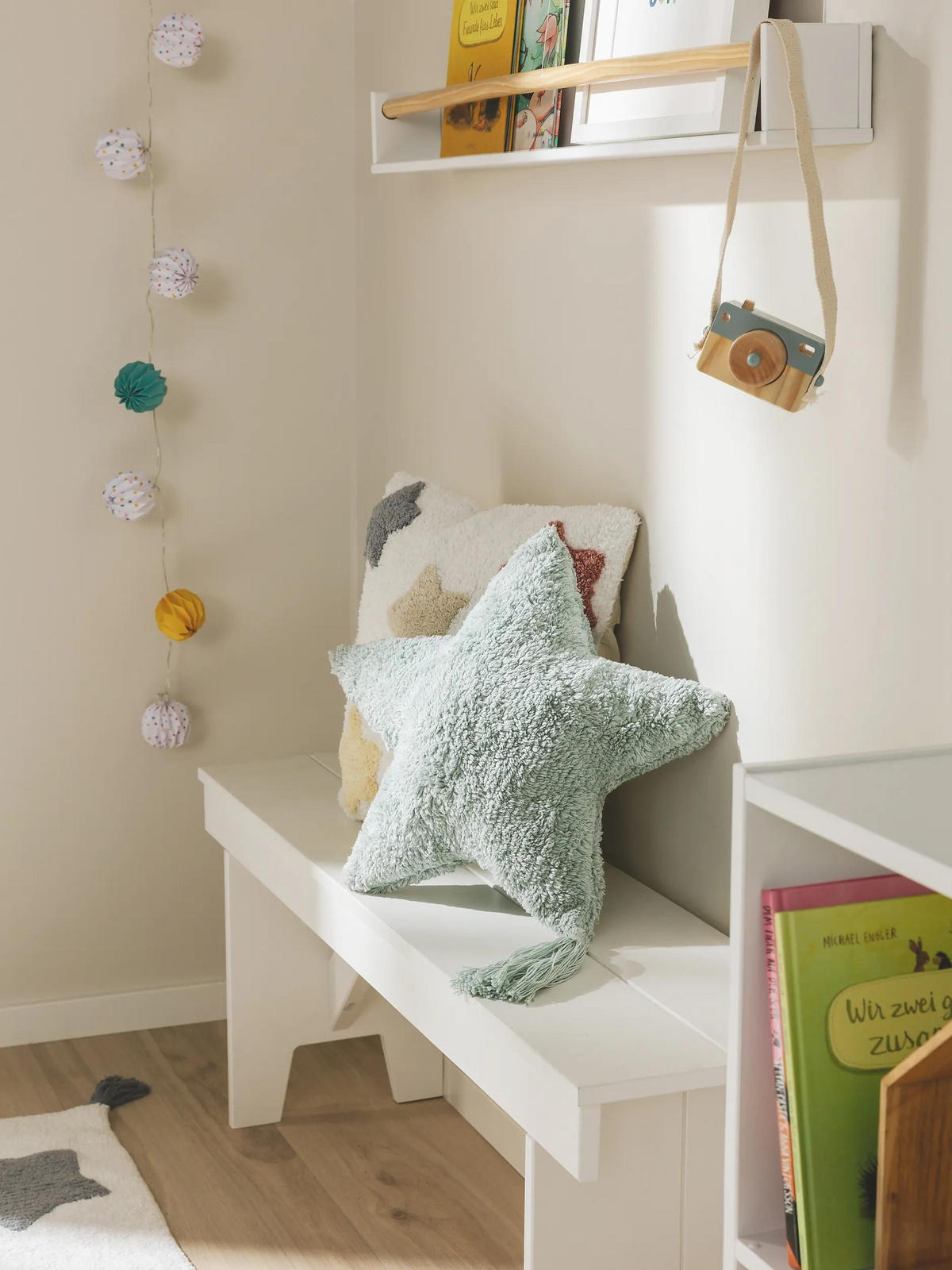 KISSEN Stars Mint 45x45 cm - Mintgrün, Textil (45/45cm) - Lytte