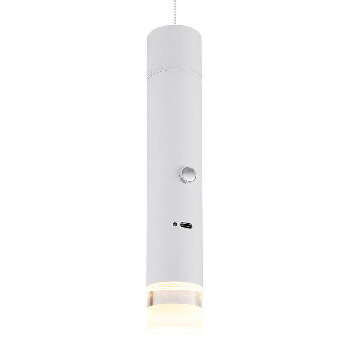 PENDELLEUCHTE PELO, Metall, Weiß, LED, 2er Set - Weiß, Metall (3.8/3.8/120cm) - Globo Lighting