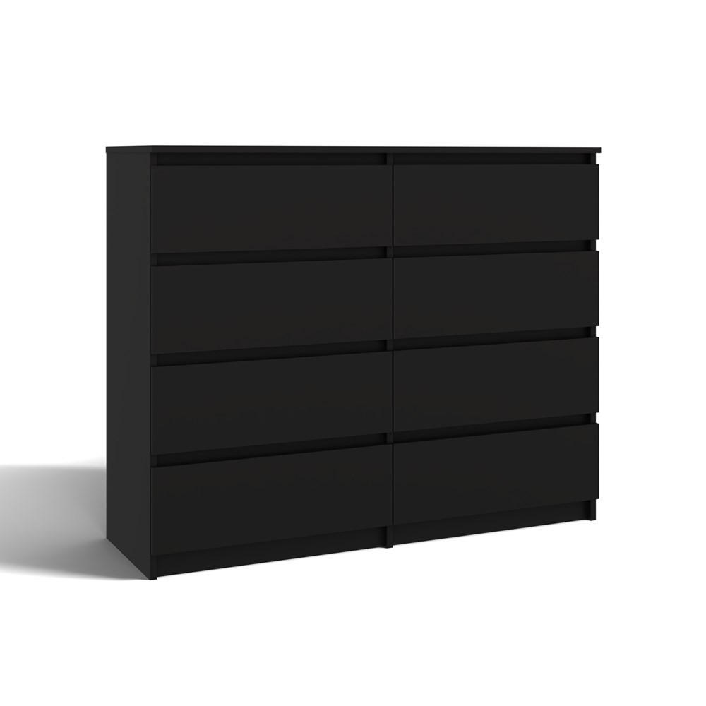 KOMMODE Schwarz 120/97/40 - Schwarz, Holzwerkstoff (120/97/40cm) - RAUMHIRSCH FURNITURE
