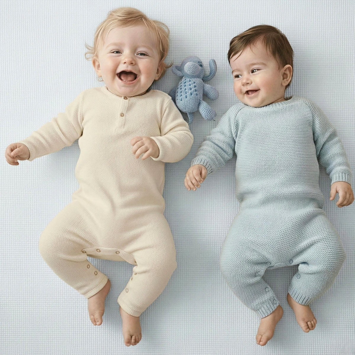 SPIELMATTE ab Null - 90 cm Baby Puzzlematte Weiß - Weiß, Kunststoff (30/30cm) - Littletom