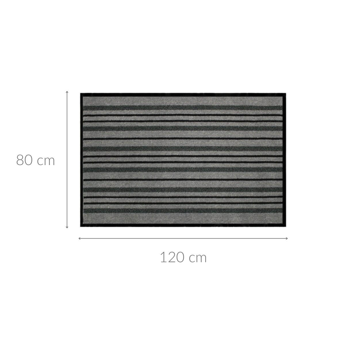 FUSSMATTE Piano grau - Anthrazit, Kunststoff (80/120cm) - Douceur d´intérieur