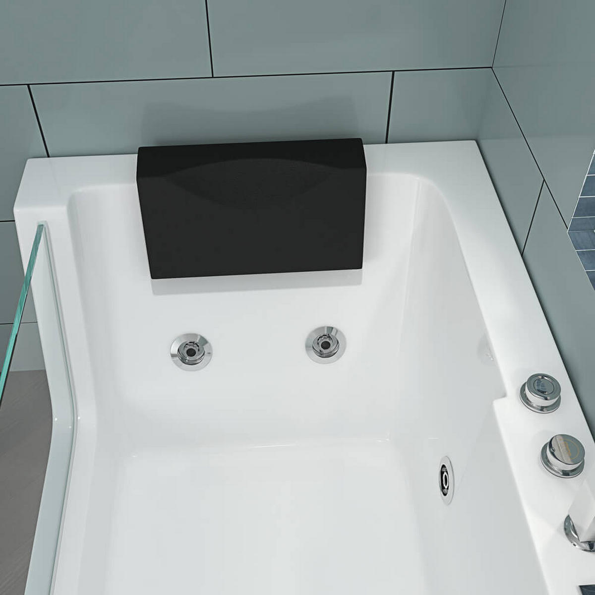 WHIRLPOOL CARICA - Rechts - Weiß, Keramik (170/59/80cm) - Home Deluxe