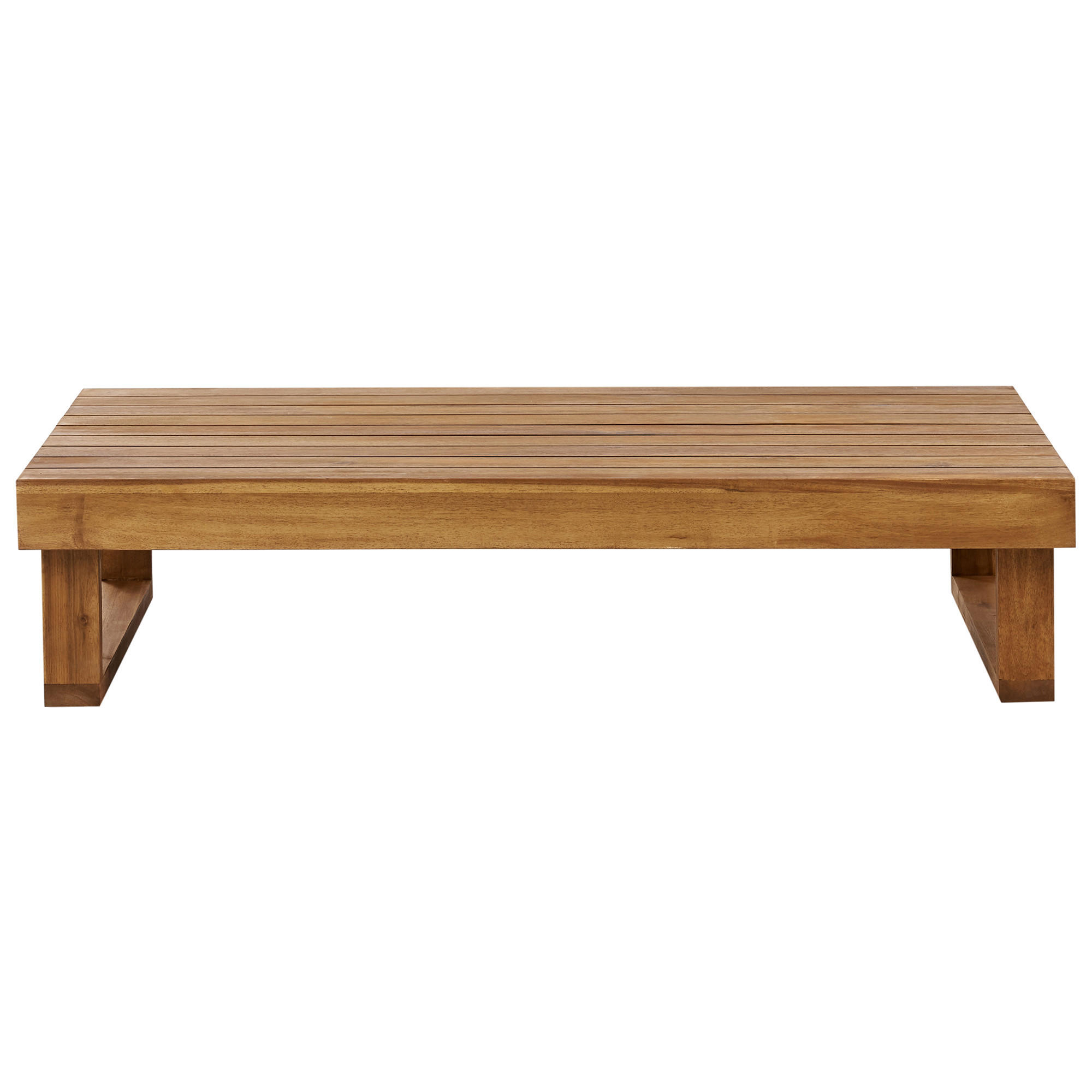 COUCHTISCH Heller Holzfarbton Marettimo - Hellbraun, Holz (60/110/25cm) - Beliani
