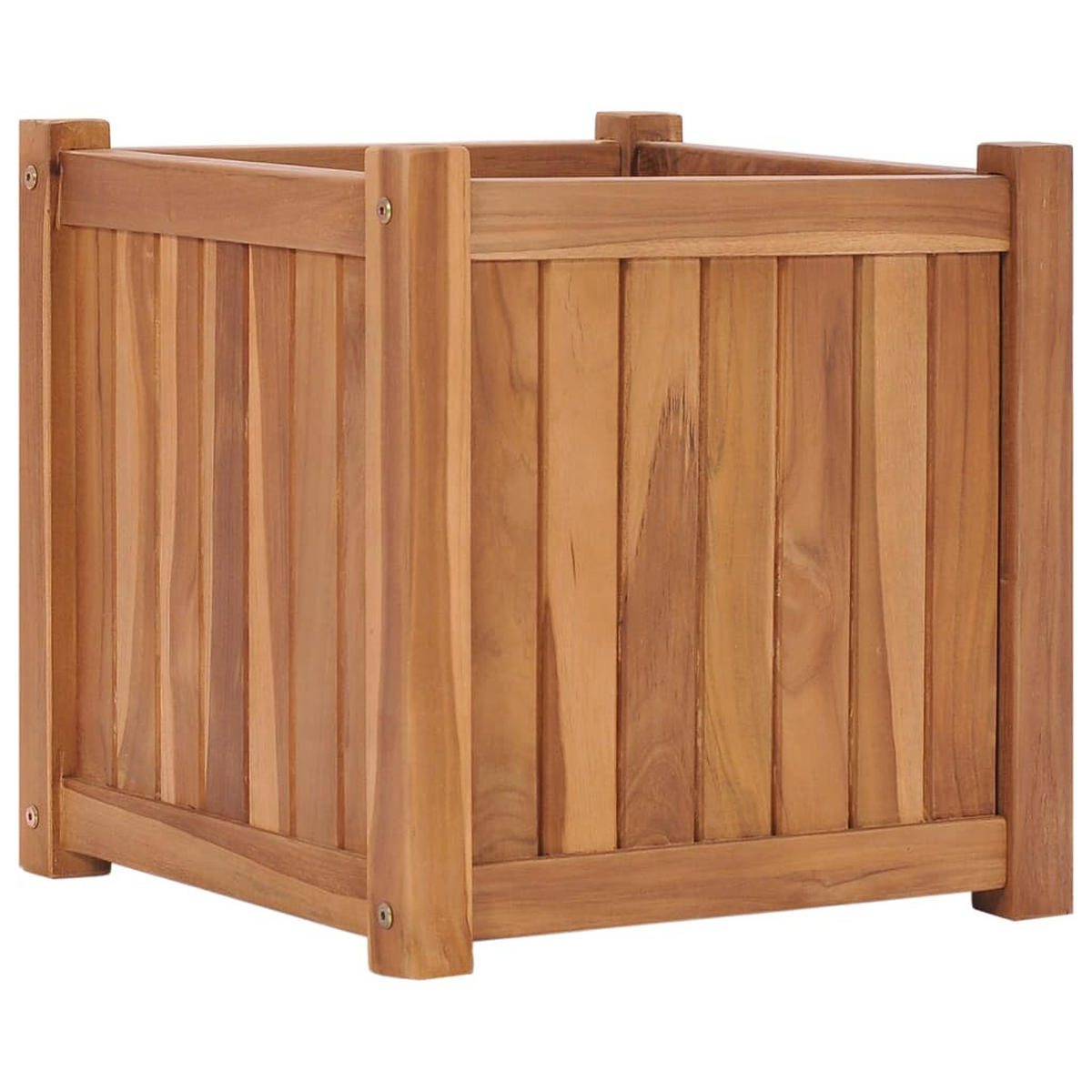 HOCHBEET 40x40x40 cm Massivholz Teak - Braun, Holz (40/40/40cm)