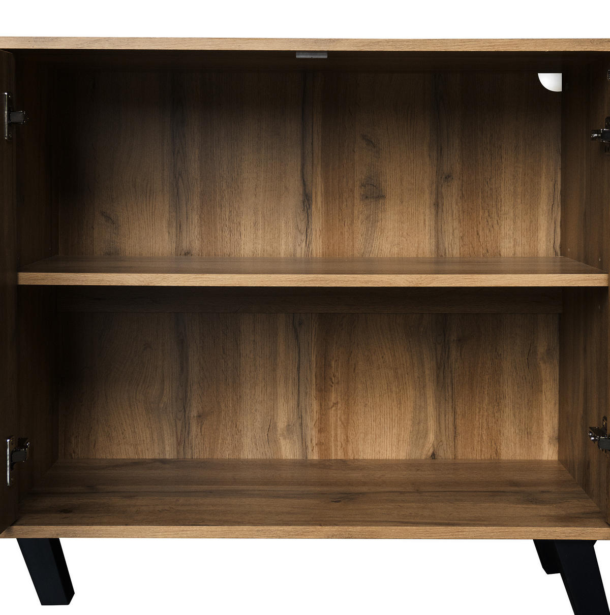 SIDEBOARD aus Spanplatte 160,5x35,5x78 cm Holzfarbe mit 4 Türen und verstellbaren Einlegeböden - Naturfarben, Holzwerkstoff (160/78/35.5cm) - IVMEU
