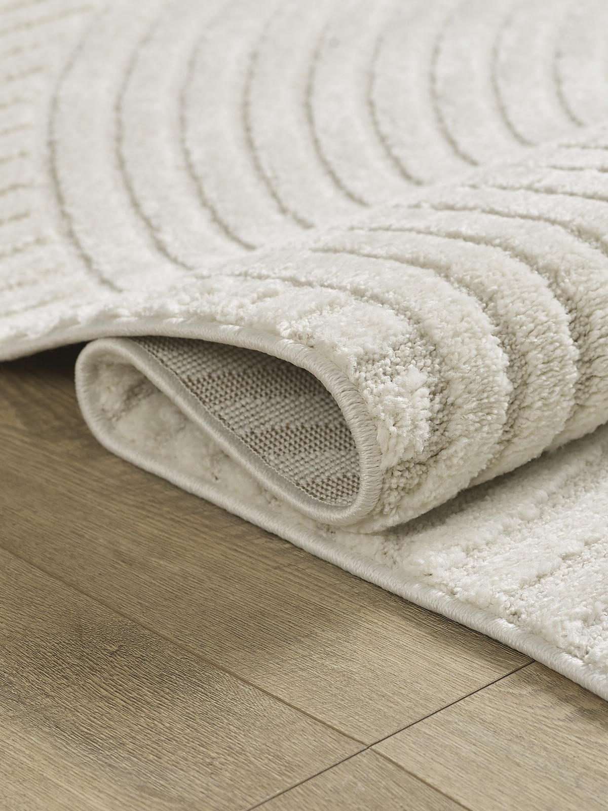 KURZFLORTEPPICH Geometrisch CETINA Polypropylen Creme 300 x 400 cm - Beige, Textil (300/400cm) - KADIMA DESIGN