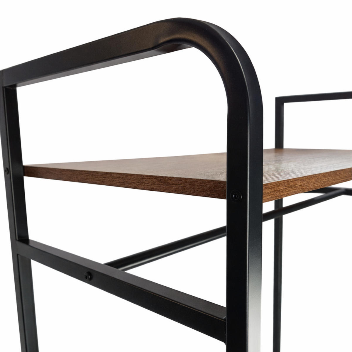 GARDEROBENSTÄNDER Metall mit Schuhschrank Industrial 180×80×40 cm - Dunkelbraun/Schwarz, Holzwerkstoff/Metall (40/180/80cm) - Begryf