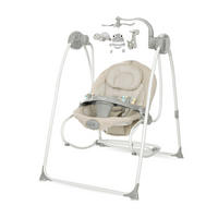 BABYWIPPE Tango 2 in 1 braun MP3-Funktion, Fernbedienung, Mobile, 5-Punkt-Gurt, Vibration - Braun, Metall - Lorelli