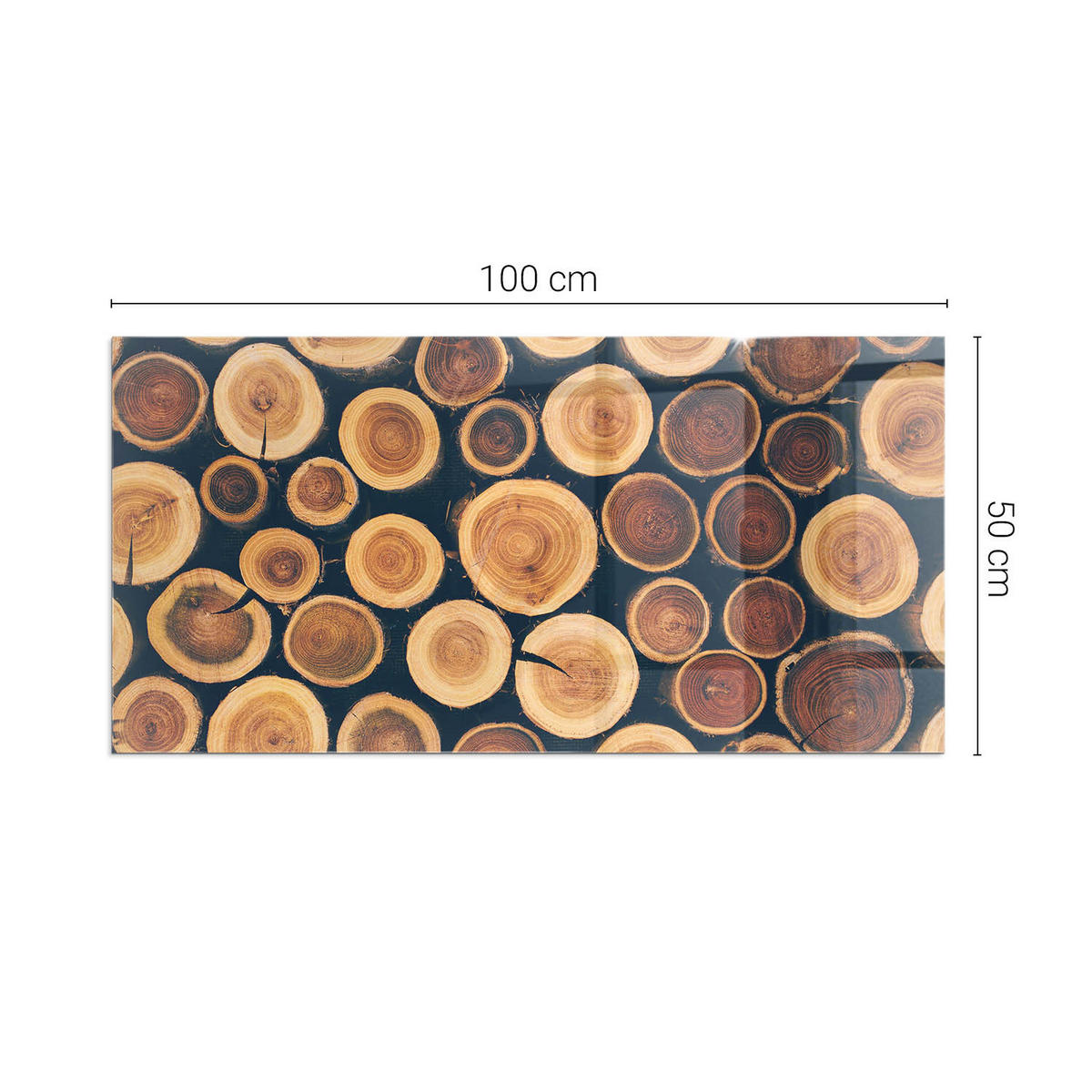 GLASPLATTE für Kamin 100x50 cm Braun - Braun, Glas (100/50/0.4cm) - ArtPrintCave