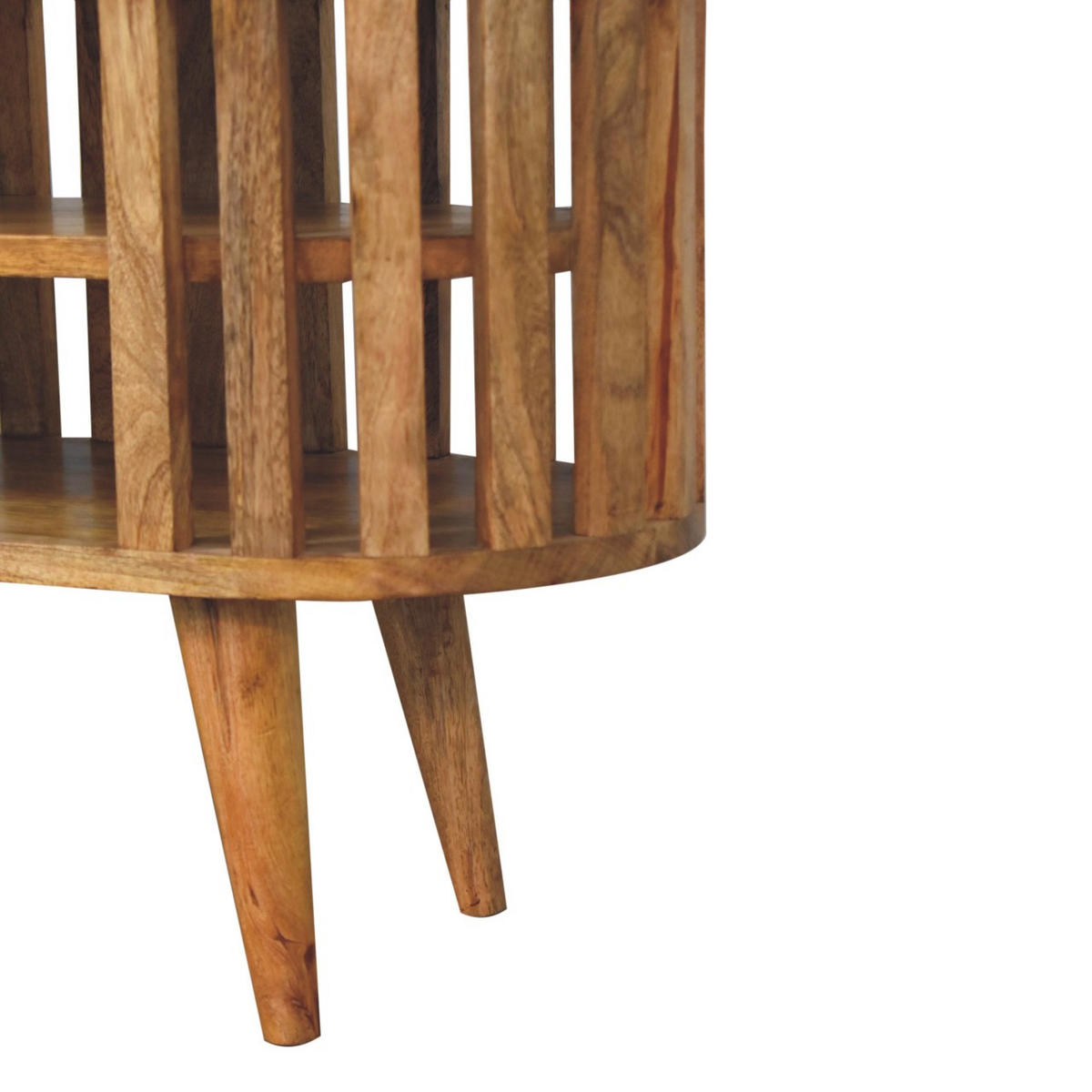 TV-MÖBEL Mini Ariella, 2 Offene Regale, Hellbraun - Hellbraun/Beige, Mangoholz/Holz (88/47/30cm) - Artisan Furniture