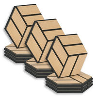 AKUSTIKPANEEL Hexagon Natur 12 Stück - Naturfarben, Holz (30/26/2cm) - Homestyle4u