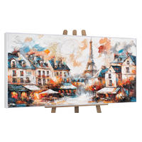 GEMÄLDE Die Gemütlichkeit von Paris Schattenfugenrahmen Weiß 140x70 cm - Weiß, Holz (140/70cm) - YS-art gallery