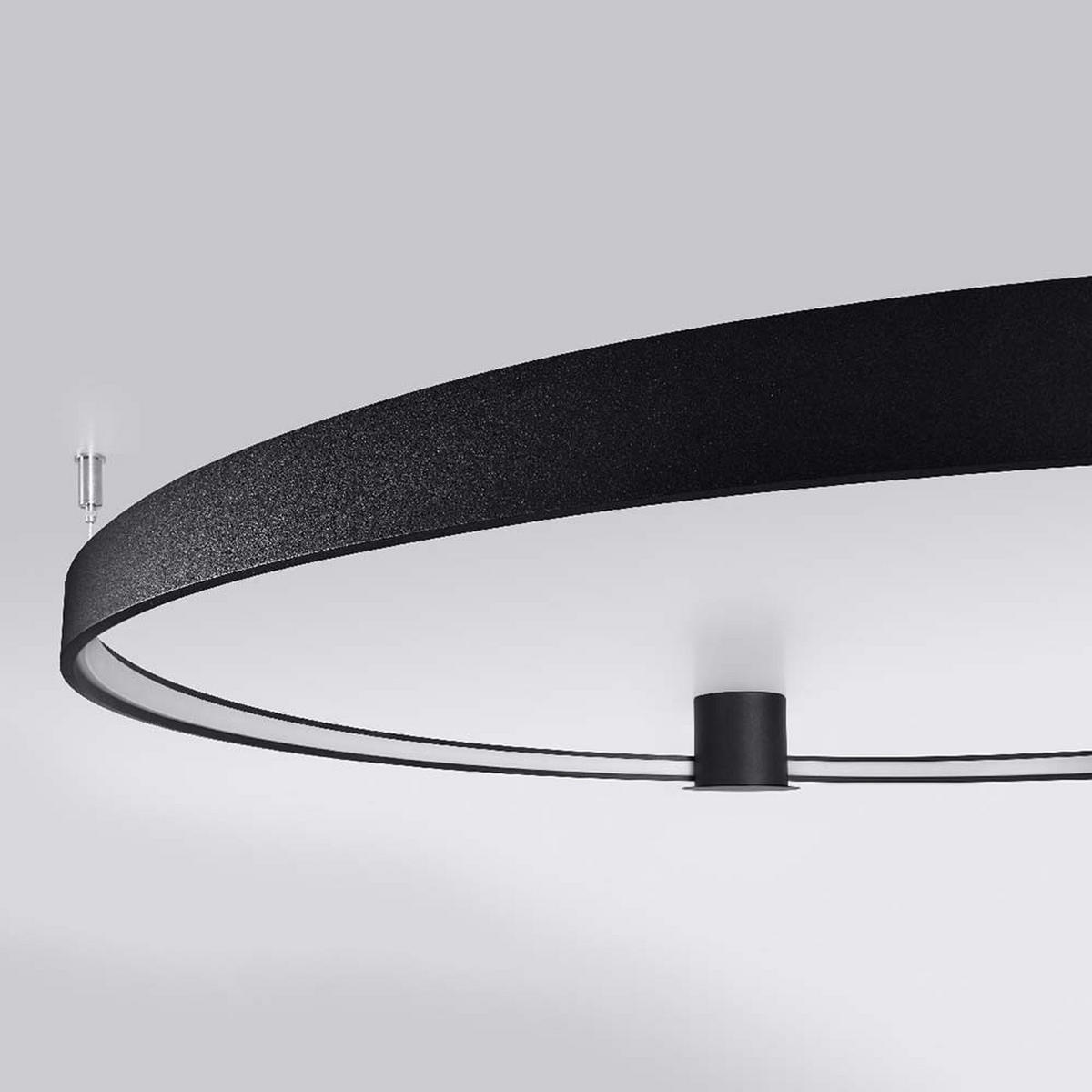 LED DECKENLEUCHTE Stahl Weiß Ring Design - Weiß, Metall (55/62/12.5cm)