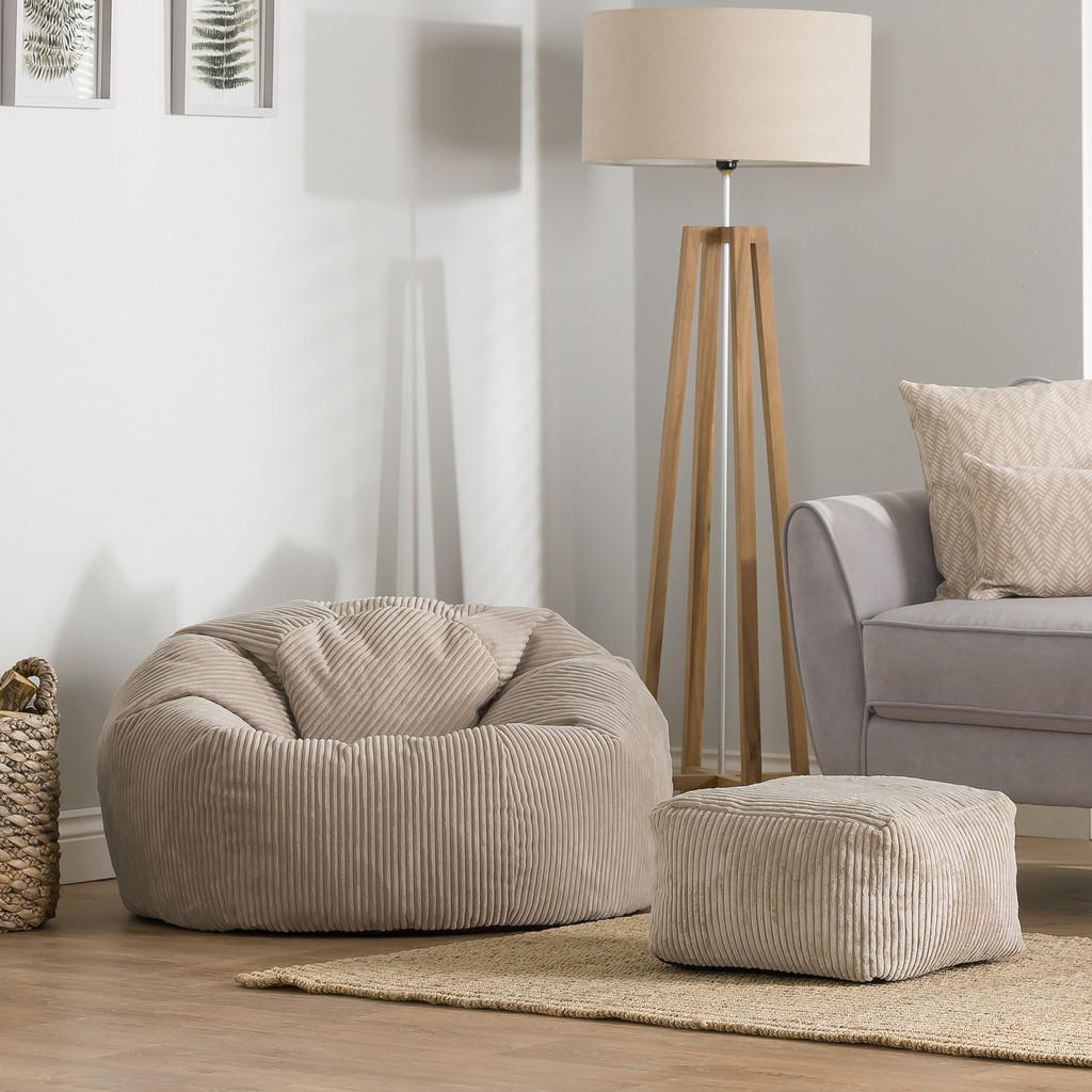 Thumbnail - icon Sitzsack, Beige, Kunststoff, 240 L, 1-Sitzer, Rund, 85x50x85 cm, Hergestellt in Deutschland, Oeko-Tex® Standard 100...