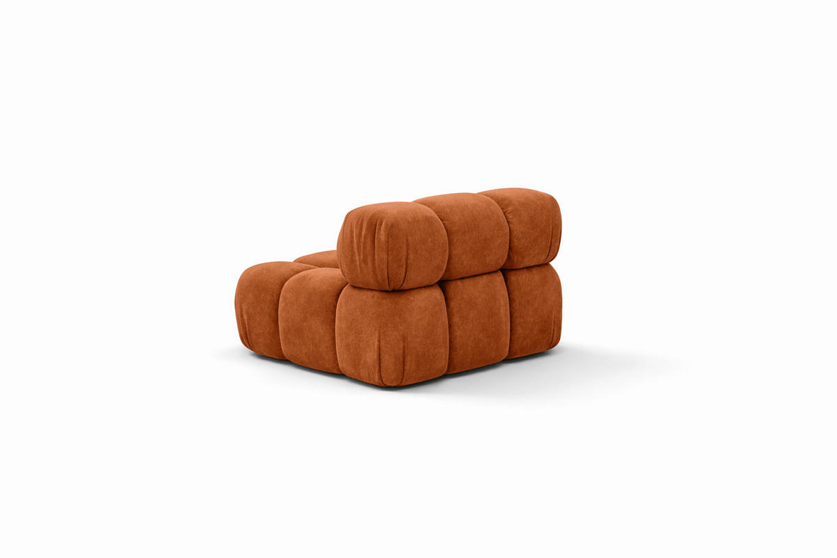 MODUL Mittig, Für Modulares System, Stoff Salvador, Braun, Selia - Braun, Holz (95/70/95cm) - Kaiser Möbel