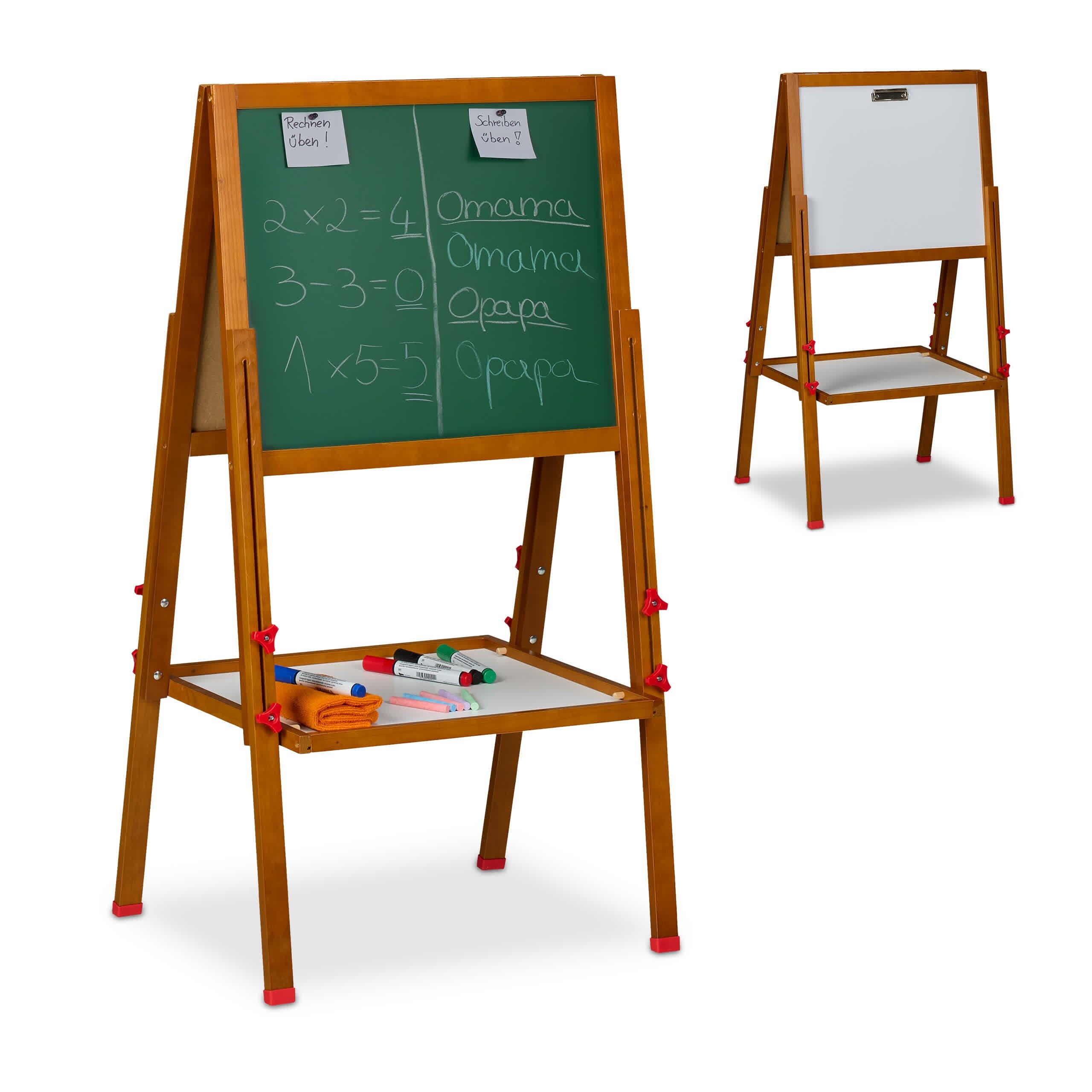 KINDERSTANDTAFEL - Multicolor, Holz/Holzwerkstoff (55/135/52cm) - Relaxdays