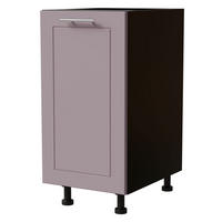 UNTERSCHRANK Bari D1D/40 Schwarz / RAL 4009 pastellviolett 40 / 50 / 82cm - Violett/Schwarz, Holz/Holzwerkstoff (40/82/50cm) - Feldmann-Wohnen