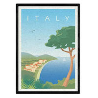POSTER Italien Stadtfarben A4 Rahmenlos - Klar, Papier (29.7/5/21cm) - Nacnic