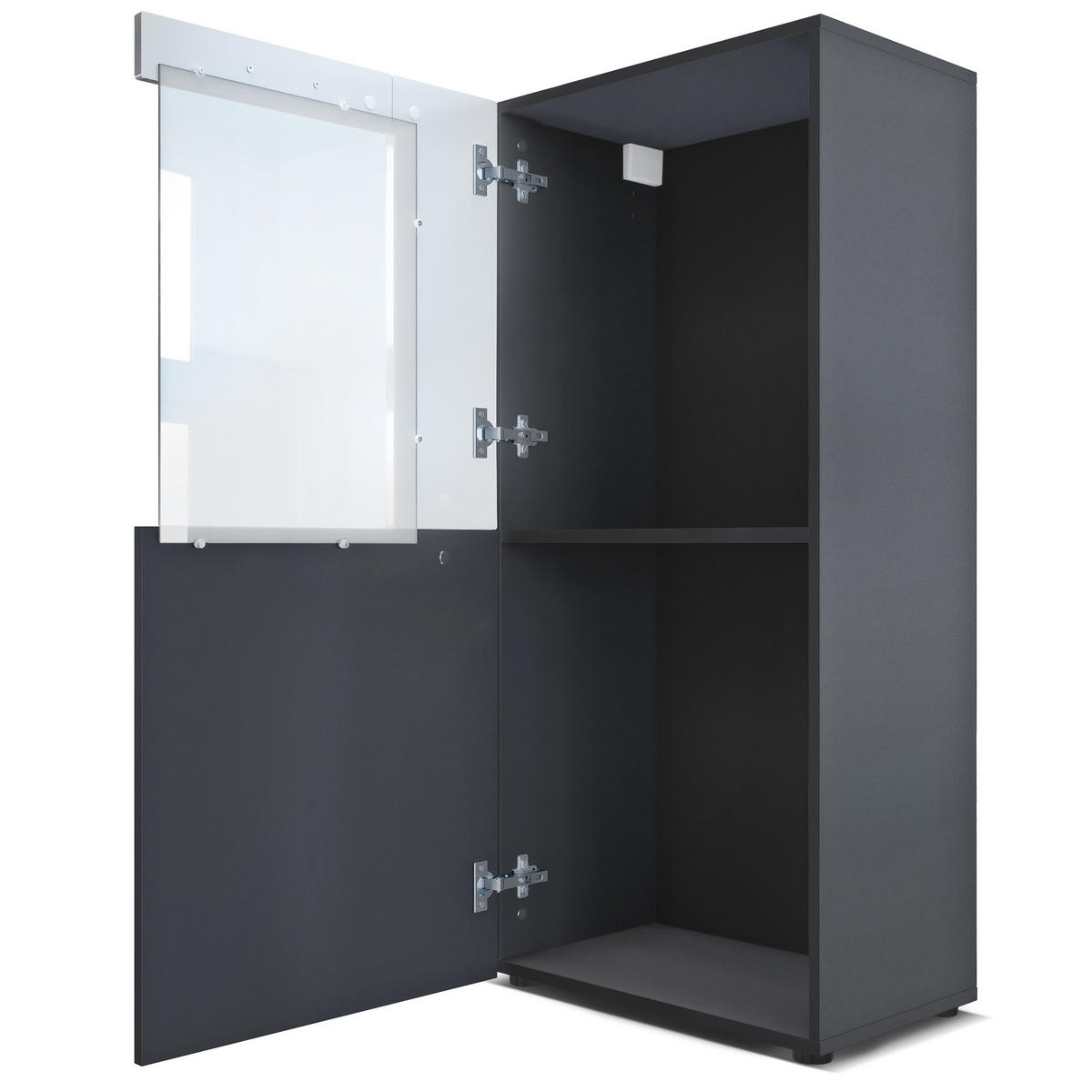 VITRINE Movie Absetzungen in Eiche-sägerau - Eiche San Remo, Holzwerkstoff (50.5/111/32.5cm) - Vladon