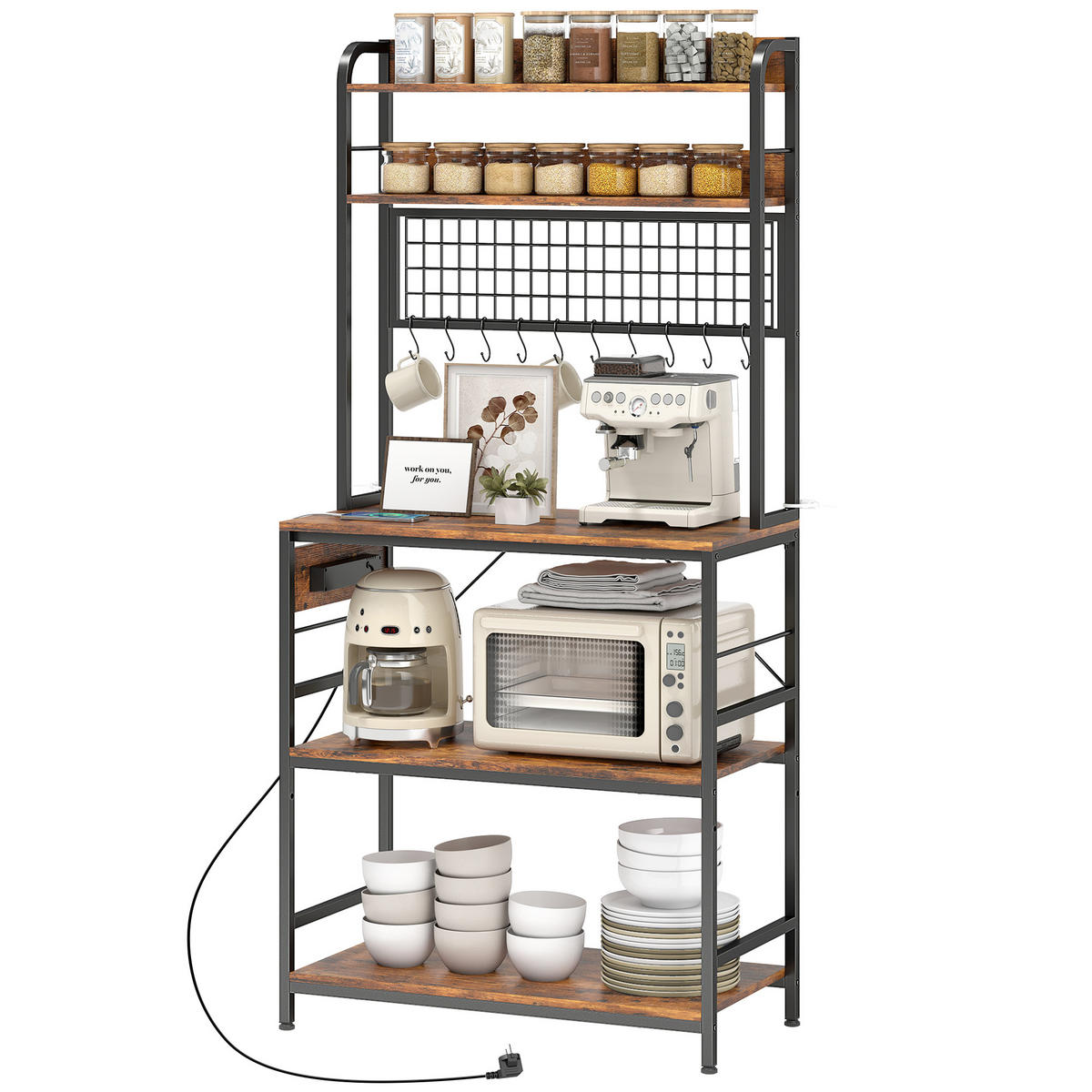 KÜCHENREGAL Braun 1 Stück - Braun, Holzwerkstoff (40/170/80cm) - GiPP