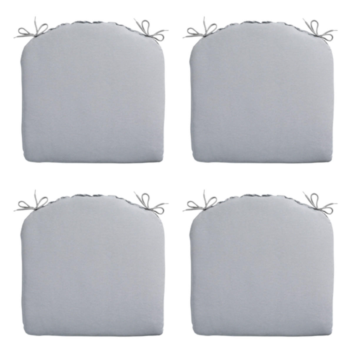 SITZKISSEN Panama 46/48 cm 4er-Set - Hellgrau, Textil (48/4/46cm) - Madison