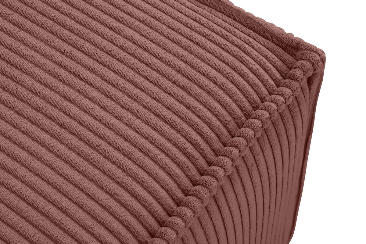 SITZPOUF NAPI gefederte Sitzfläche, rosa - Pink/Schwarz, Textil (83/45/83cm) - KONSIMO®
