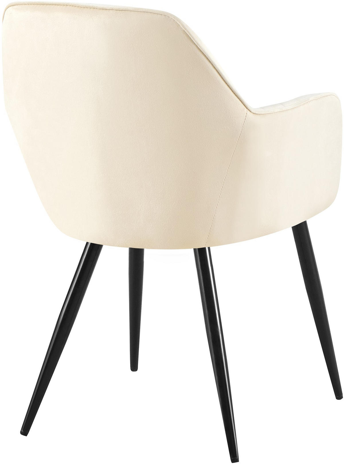 ARMLEHNENSTUHL Metall Creme - Creme/Schwarz, Metall (60/57/86cm) - CLP