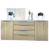 SIDEBOARD Porto Eiche sägerau - Eiche San Remo, Holzwerkstoff (166.5/72.5/35cm) - Vladon
