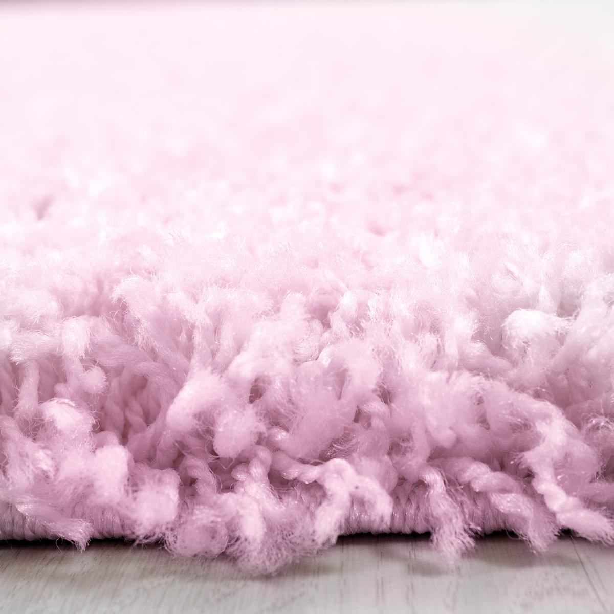 TEPPICH Hochflor Unifarben Polypropylen Wohnzimmer Shaggy Pink Läufer 60x110 - Rosa, Textil (60/110cm) - KADIMA DESIGN