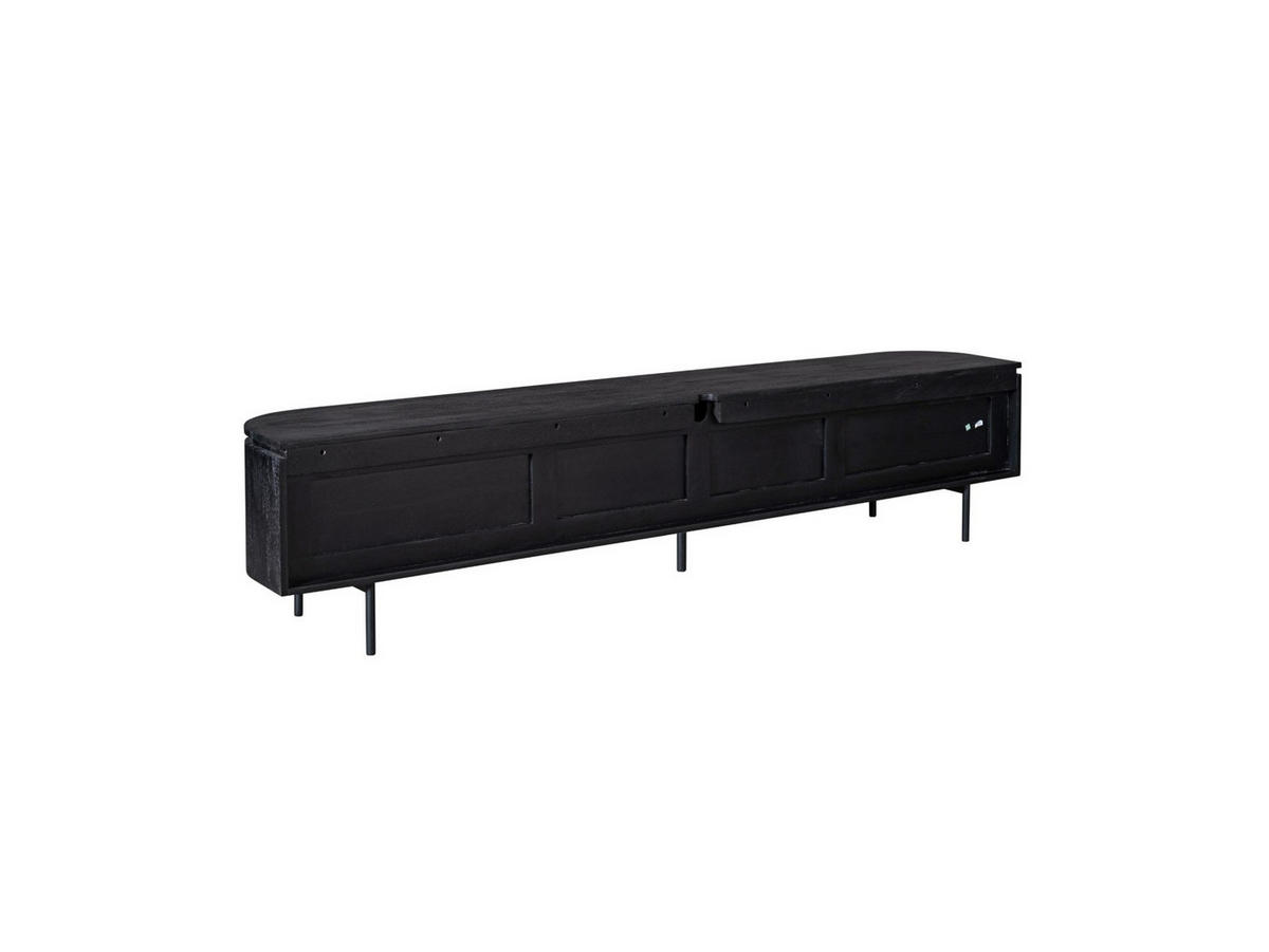 LOWBOARD Magnificent Mangoholz 240 cm / 35 cm Schwarz - Schwarz, Holz (240/30/35cm) - Villa Möbel