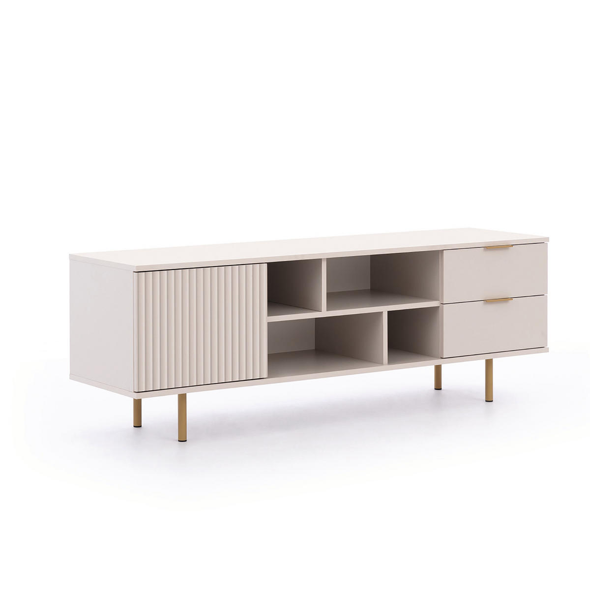 TV-SCHRANK Bianco 150 Kaschmir - Kaschmir, Holzwerkstoff (150/52/41cm) - Bettso