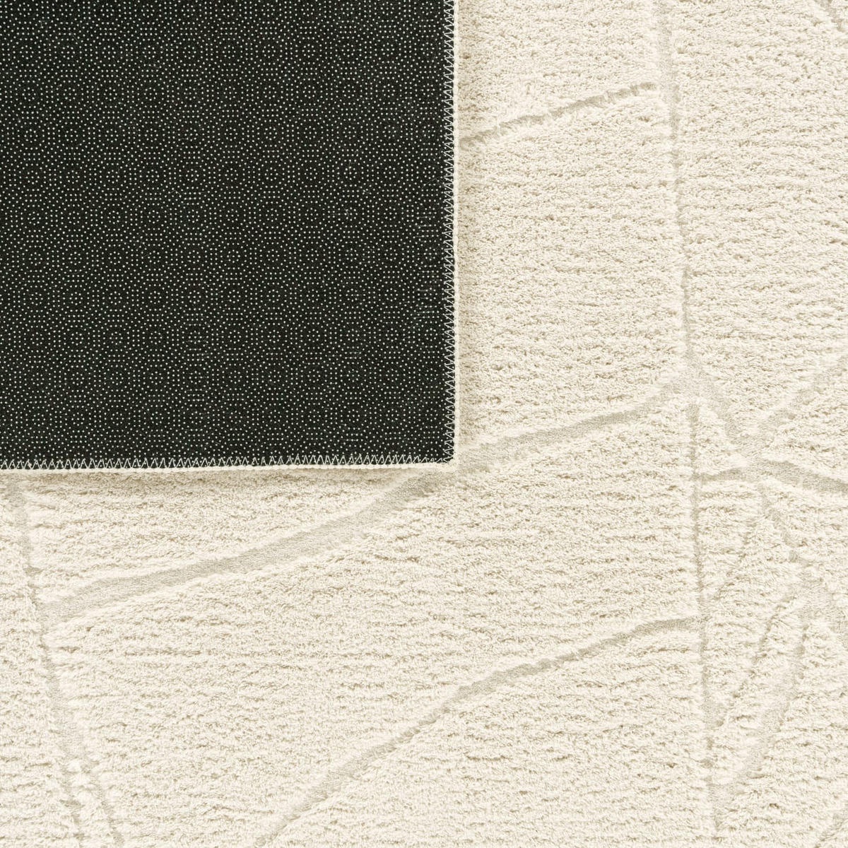 HOCHFLORTEPPICH Creme Ø 160 cm - Creme, Kunststoff (160/160cm) - TT Home