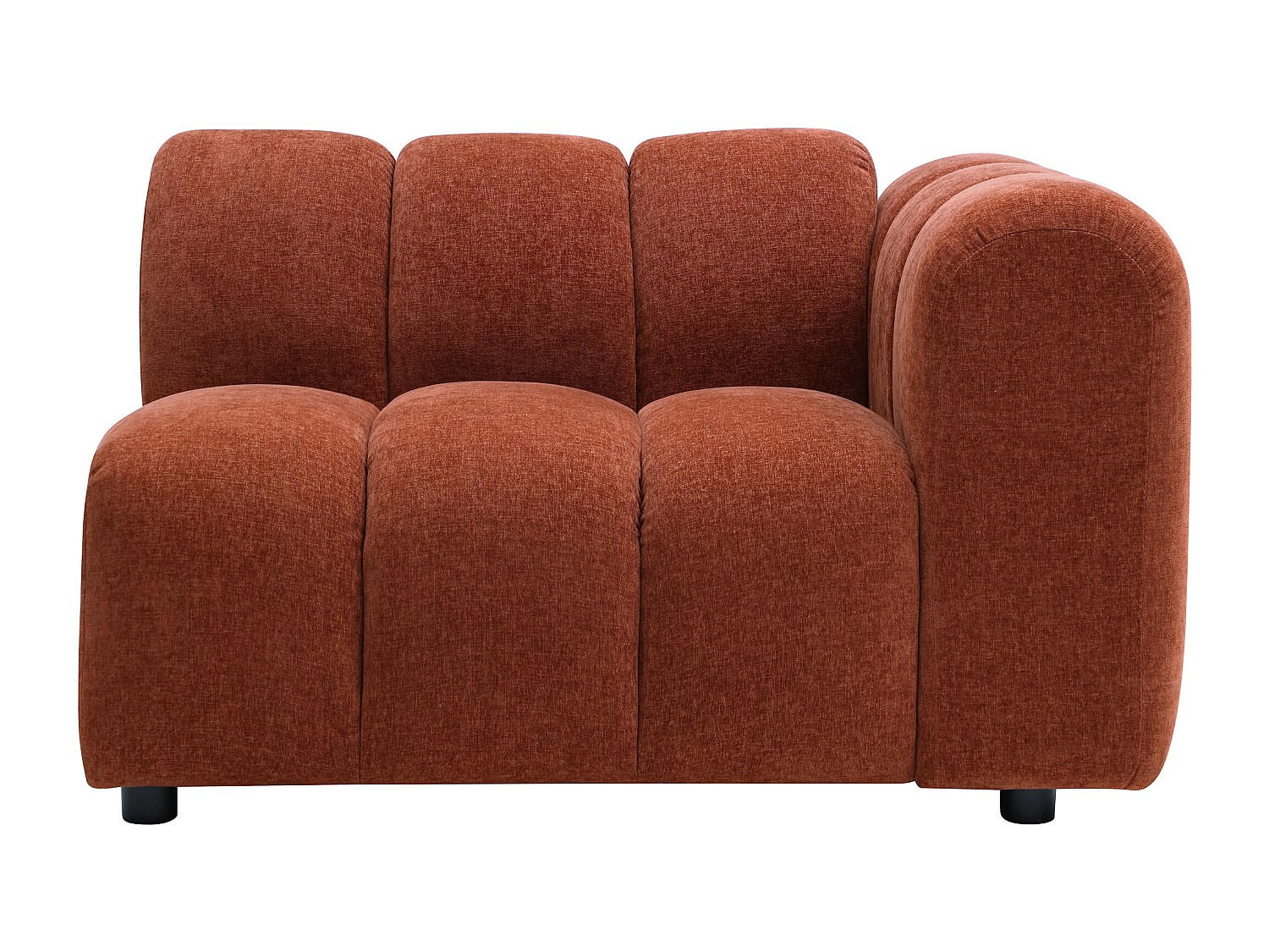 SESSEL mit gerader Rückenlehne - 1 Person - stoff - terracotta Jutini - Terracotta, Textil (116/72/98cm) - Vente-Unique