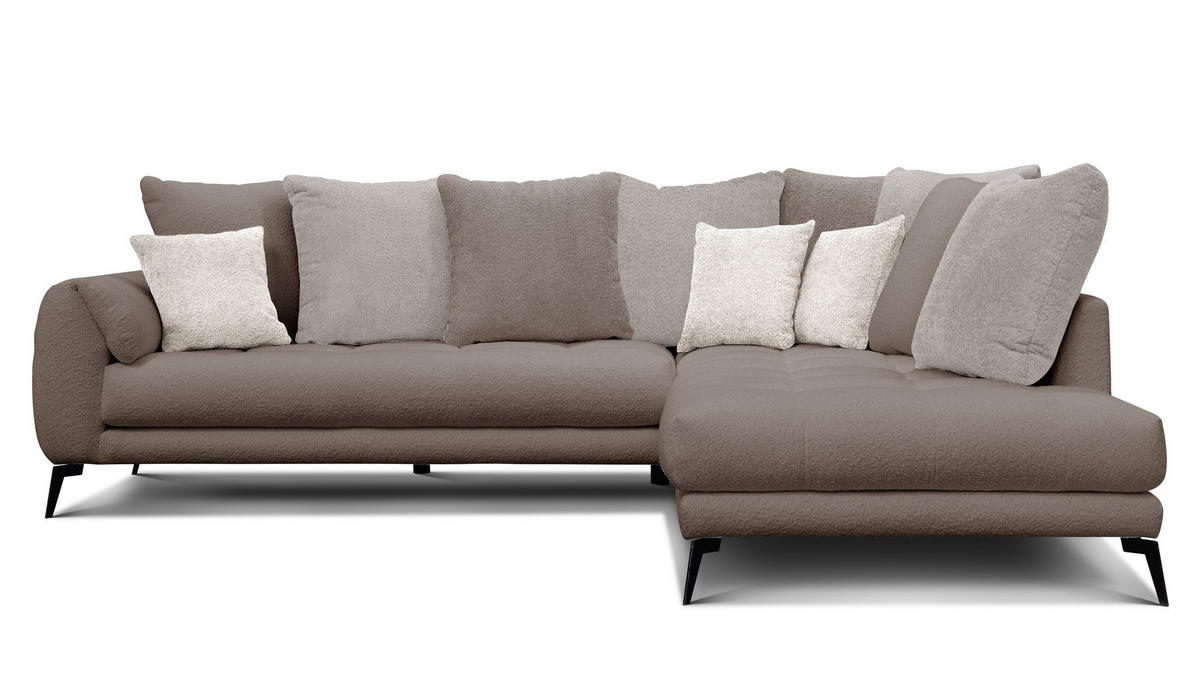 ECKSOFA CALME 5-Sitzer, beige und écru - Beige, Holz/Textil (294/229cm) - Courtois Laville