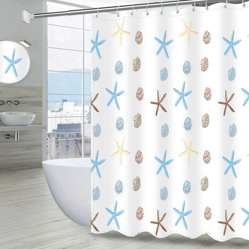 DUSCHVORHANG PEVA wasserdicht dekorativ mit Haken für Badewanne Badezimmer - Multicolor, Textil (150/180cm) - MCBOSON