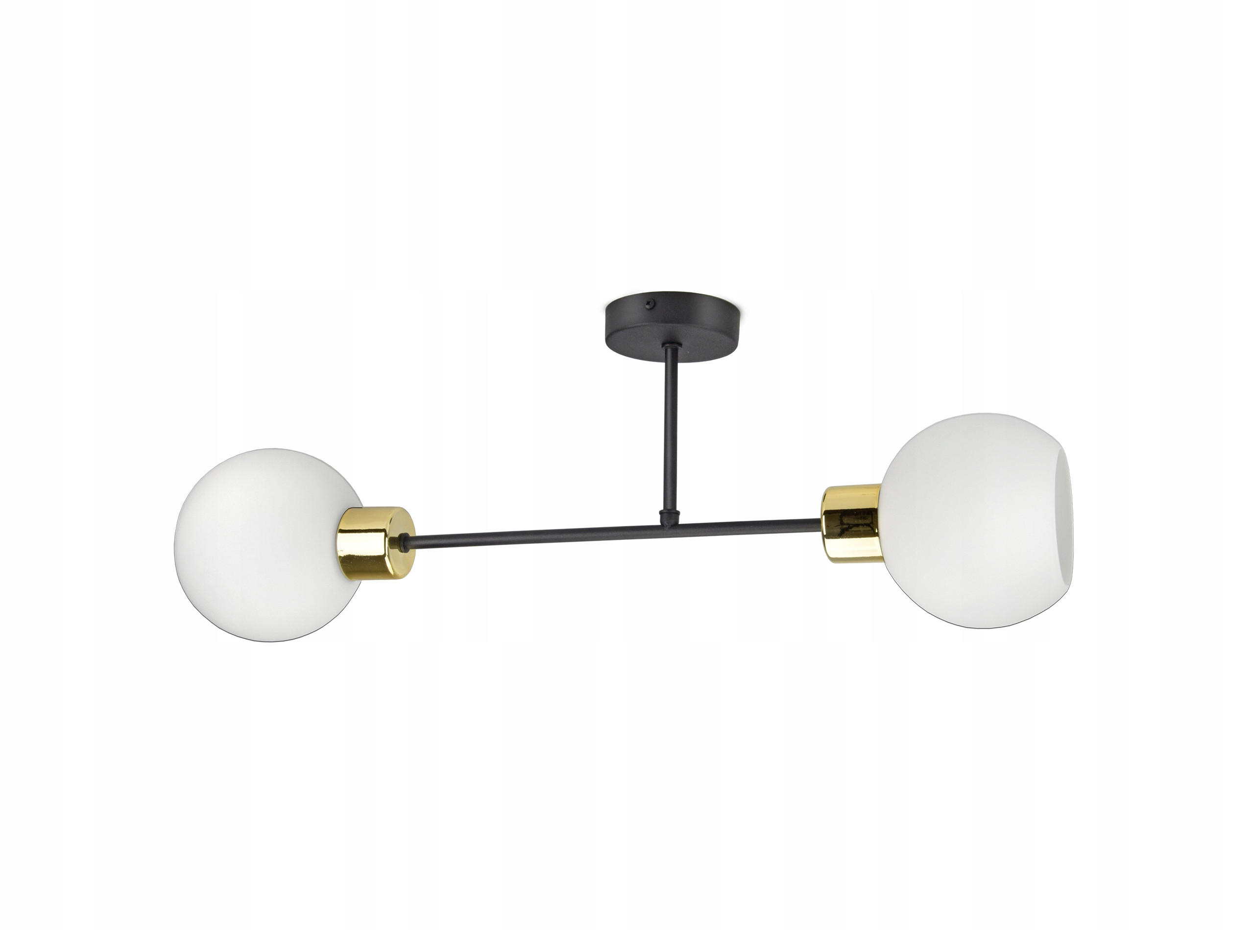 DECKENLEUCHTE Milano Glass - Goldfarben/Schwarz, Glas/Metall (14/65/25cm) - kiki design