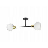 DECKENLEUCHTE Milano Glass - Goldfarben/Schwarz, Glas/Metall (14/65/25cm) - kiki design