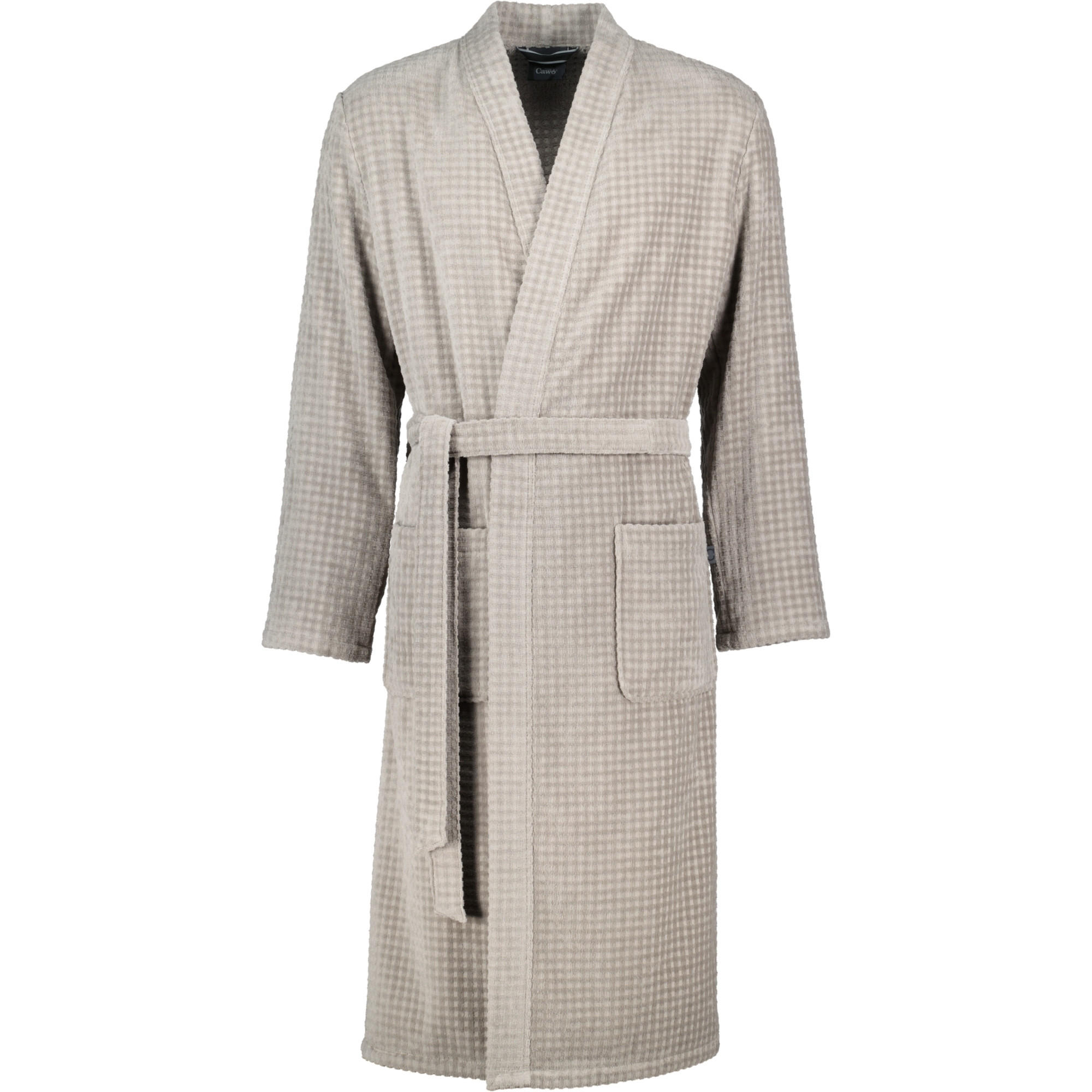 BADEMANTEL HERREN KIMONO WAFFELPIQUE 5508 GRAPHIT - 779 - Grau, Textil (XLnull) - Cawoe