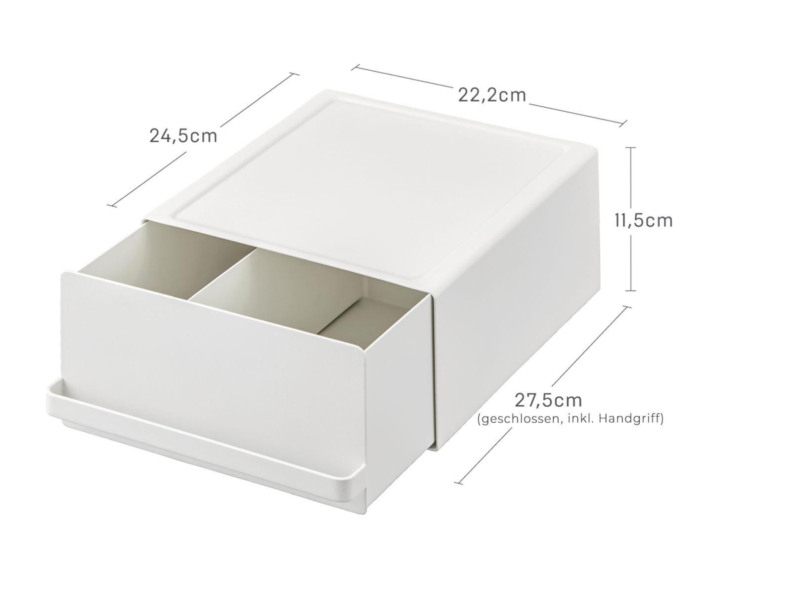 ARBEITSPLATTEN-SCHUBLADE Tower weiß 22/11/27 cm - Weiß, Metall (22/11/27cm) - Yamazaki