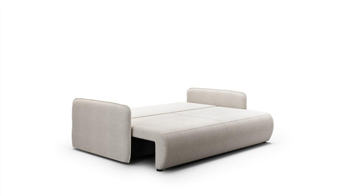 SCHLAFSOFA Calgary - Hellgrau, Holzwerkstoff/Textil (216/86/105cm) - Fun Möbel