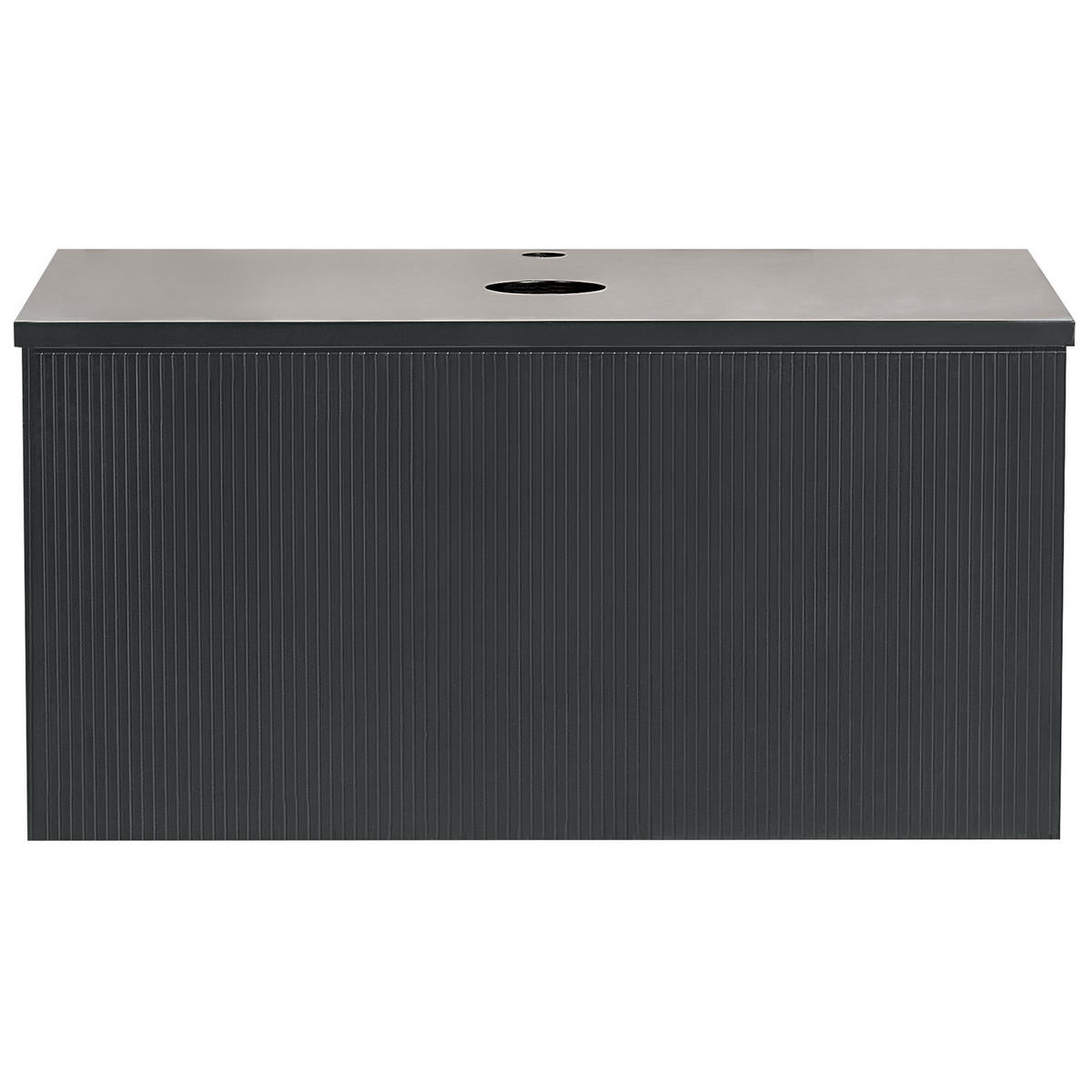 DULAP SUB LAVOAR montat pe perete 80 cm negru Alzira - negru, compozit lemnos (80/40/52cm) - Beliani