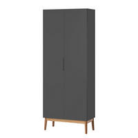 GARDEROBENSCHRANK - Eichefarben/Grau, Holzwerkstoff (76/193/37cm) - home24