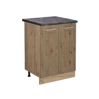 KÜCHENUNTERSCHRANK R-Line Artisan-Eiche 60 cm, AP Anthrazit - Eiche Wotan/Eiche Artisan, Holzwerkstoff (60/81.6/60cm) - Vicco