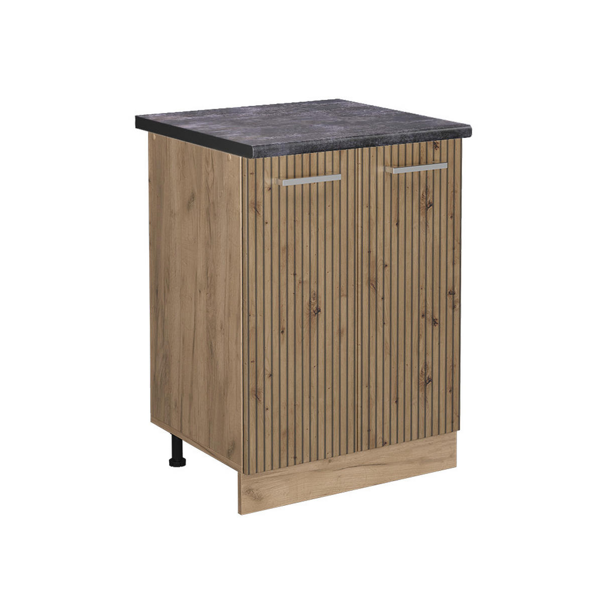KÜCHENUNTERSCHRANK R-Line Artisan-Eiche 60 cm, AP Anthrazit - Eiche Wotan/Eiche Artisan, Holzwerkstoff (60/81.6/60cm) - Vicco