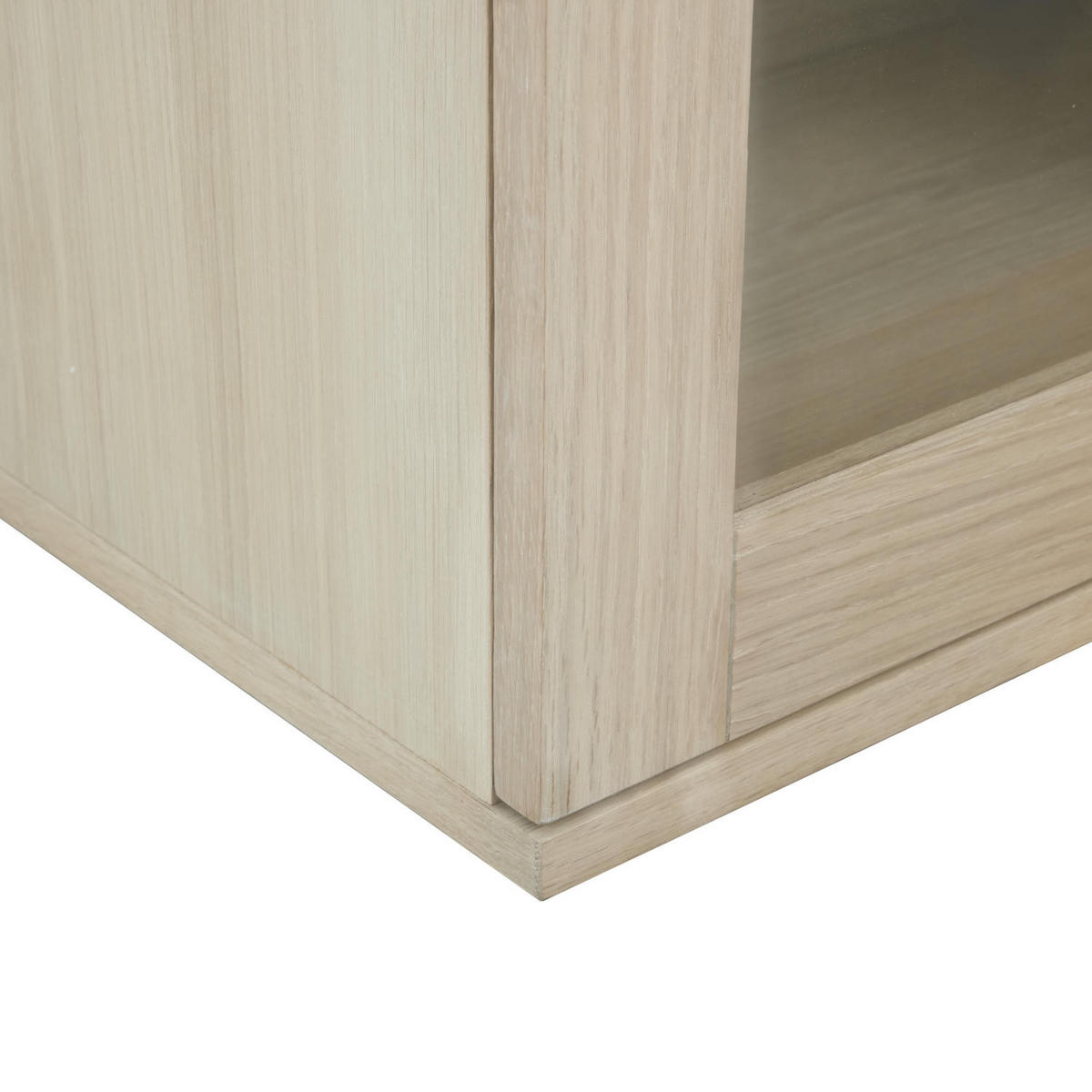 VITRINE Eiche bianco - Eiche Bianco/Eichefarben, Holzwerkstoff (160/60/37cm) - Furnhouse