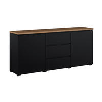 SIDEBOARD Liko Schwarz und Holz - Schwarz, Holzwerkstoff (150/67.9/34.5cm) - Petits-meubles